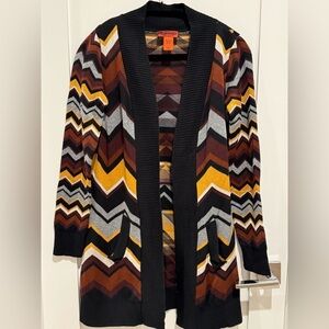Missoni for target chevron duster cardigan Medium S A18 boho color block